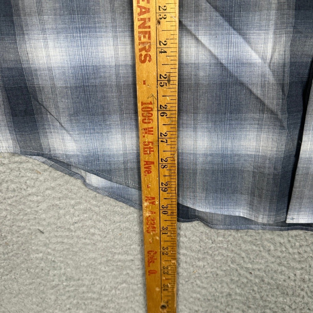 NEW Joseph Abboud Shirt Mens XL Blue Grey Plaid Button Up Casual Long Sleeve - Picture 5 of 6
